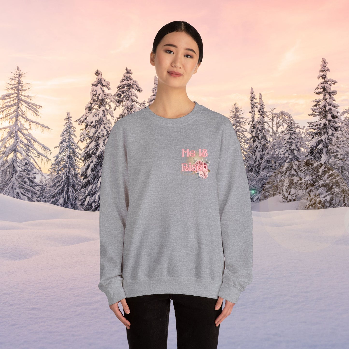 He IS Risen Women's Heavy Blend™ Crewneck Sweatshirt