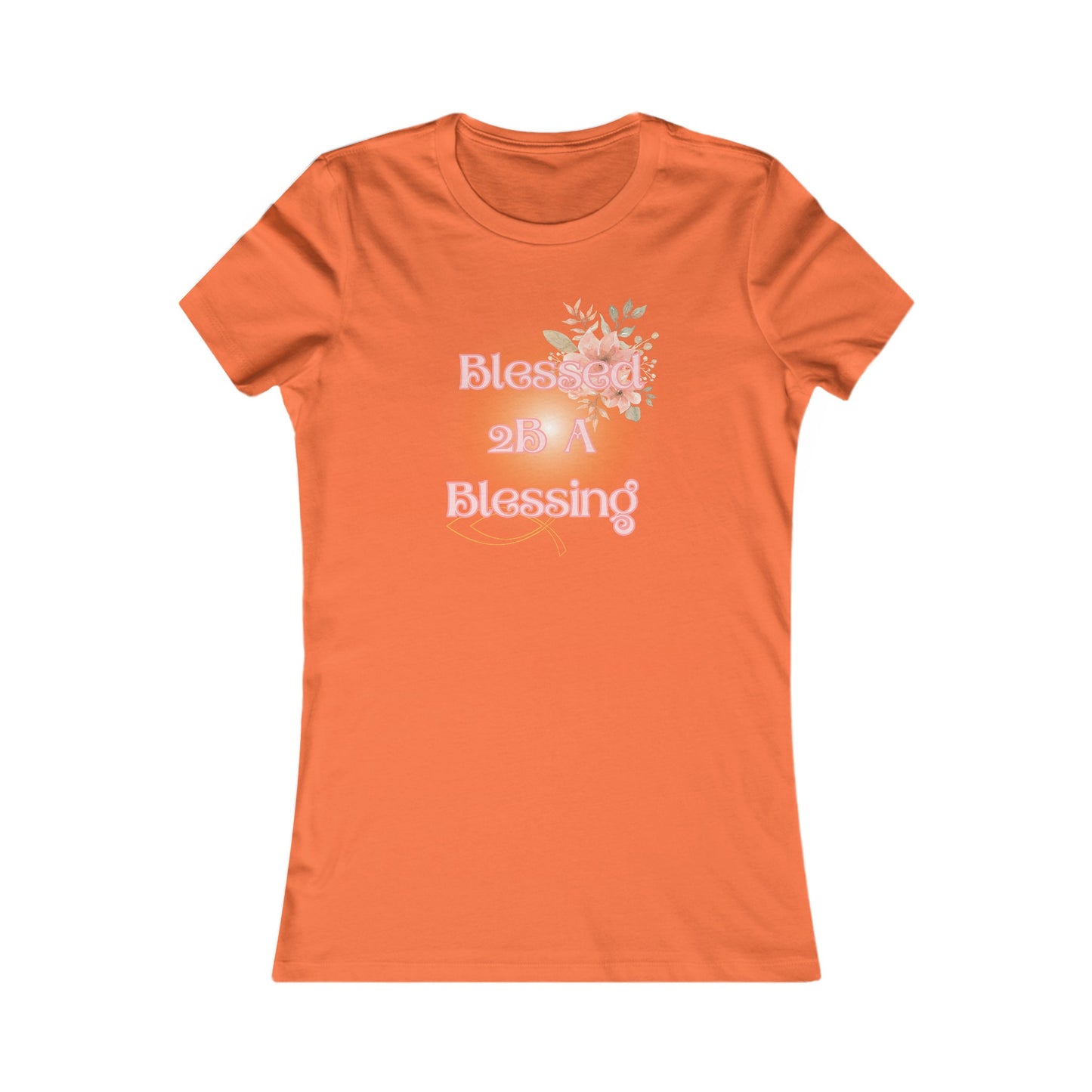 Blessed 2B A Blessing Women's Tee | Ribbed Neckline | Slim Fit | Lightweight Cotton, Unique Design, Christian Clothing