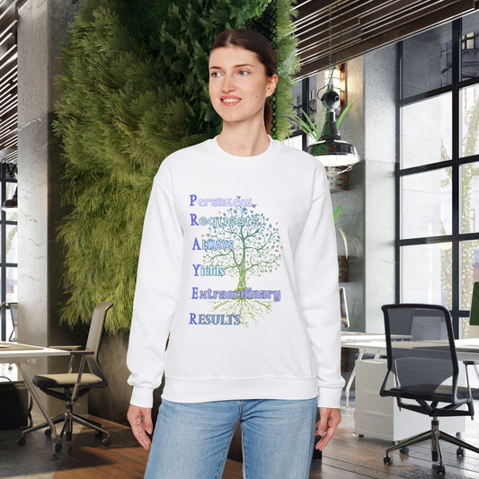 PRAYER Tree Of Life LUKE 11: 9-10 Unisex Sweatshirt, Christian Crewneck Jumper, Inspirational Religious Clothing, Bible Verse Apparel, Spiritual