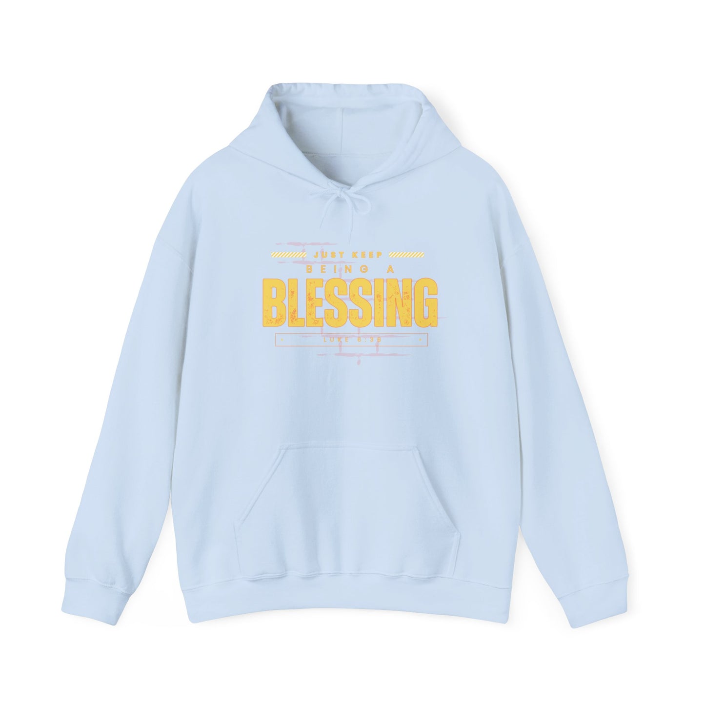 Be A Blessing Luke 6:38 Unisex Heavy Blend™ Hooded Sweatshirt, Faith Clothing, Christian Gift, Spiritual Wear, Faithful Gift