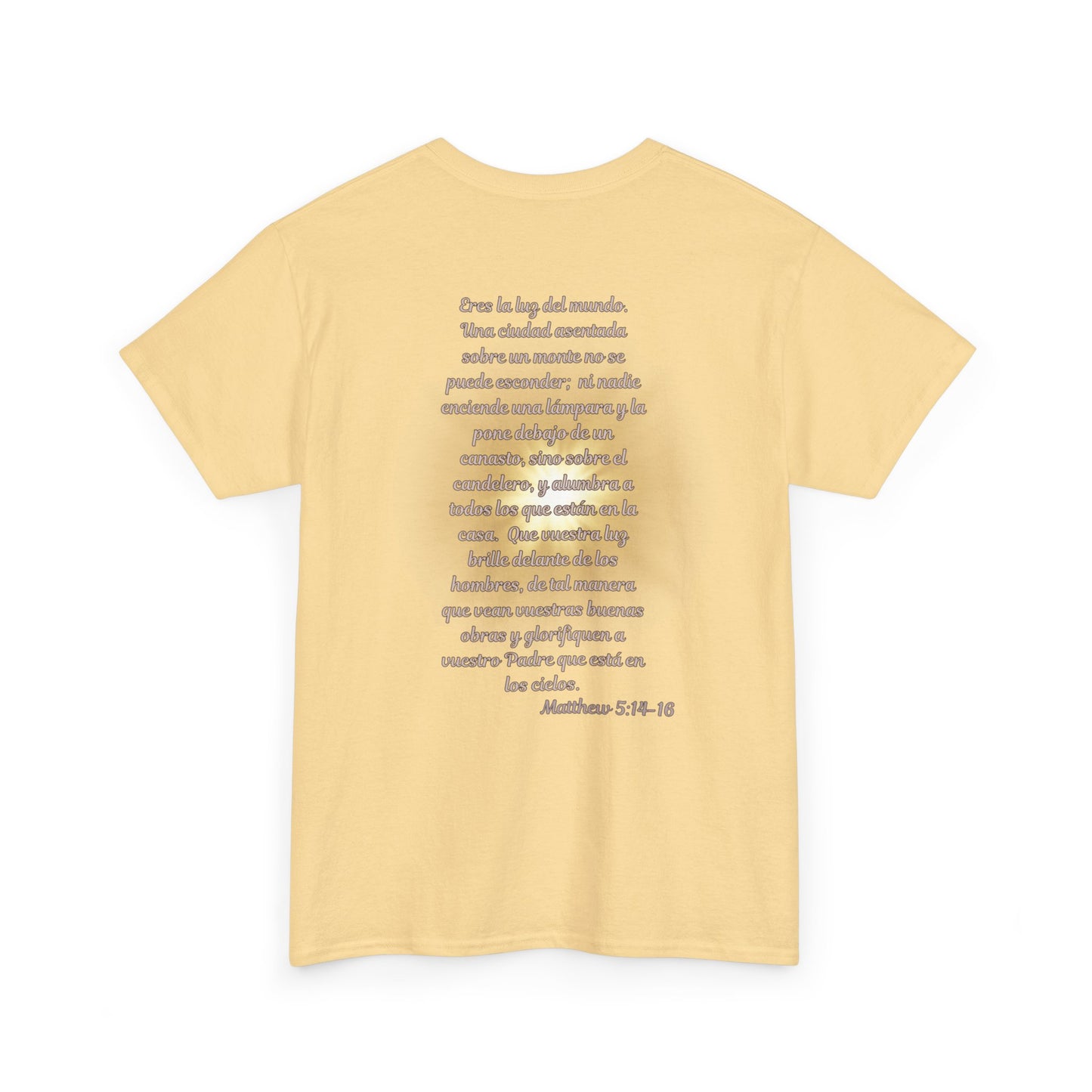 Light of Jesus Unisex Heavy Cotton Prayer T-shirt, Scripture Tee, Faith-based Shirt, Christian Gift