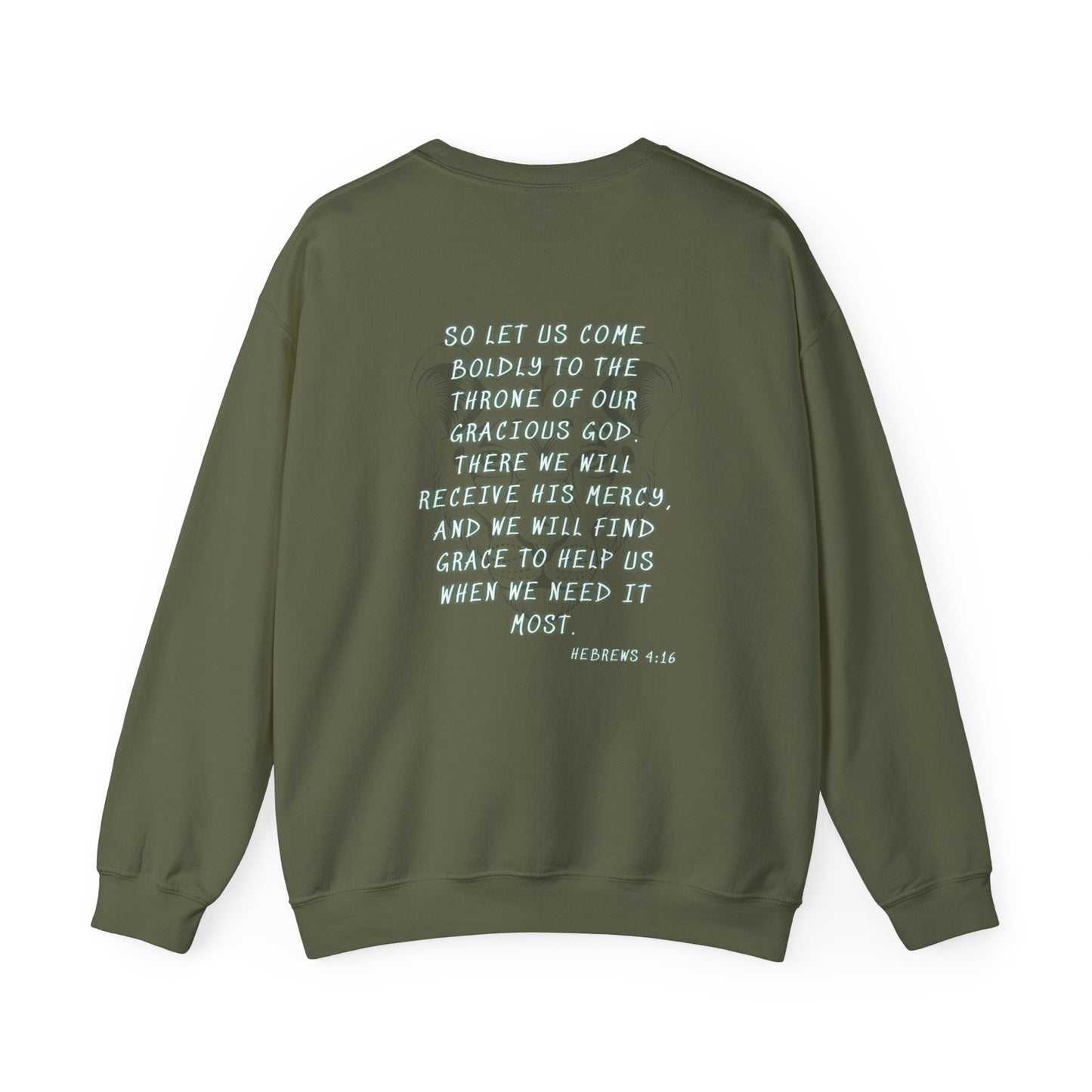 Women's Be Bold Hebrews 4:16 Garment-Dyed Sweatshirt, Christian Apparel, Bible Verse Clothing, Inspirational Apparel, Spiritual Sweatshirt