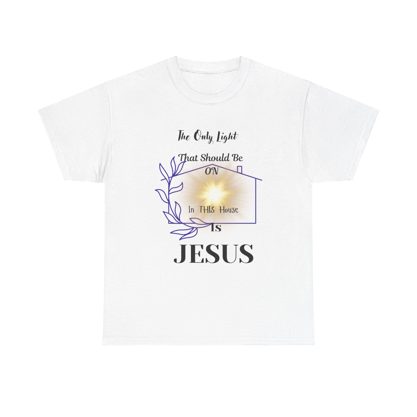 Light of Jesus Unisex Heavy Cotton Prayer T-shirt, Scripture Tee, Faith-based Shirt, Christian Gift