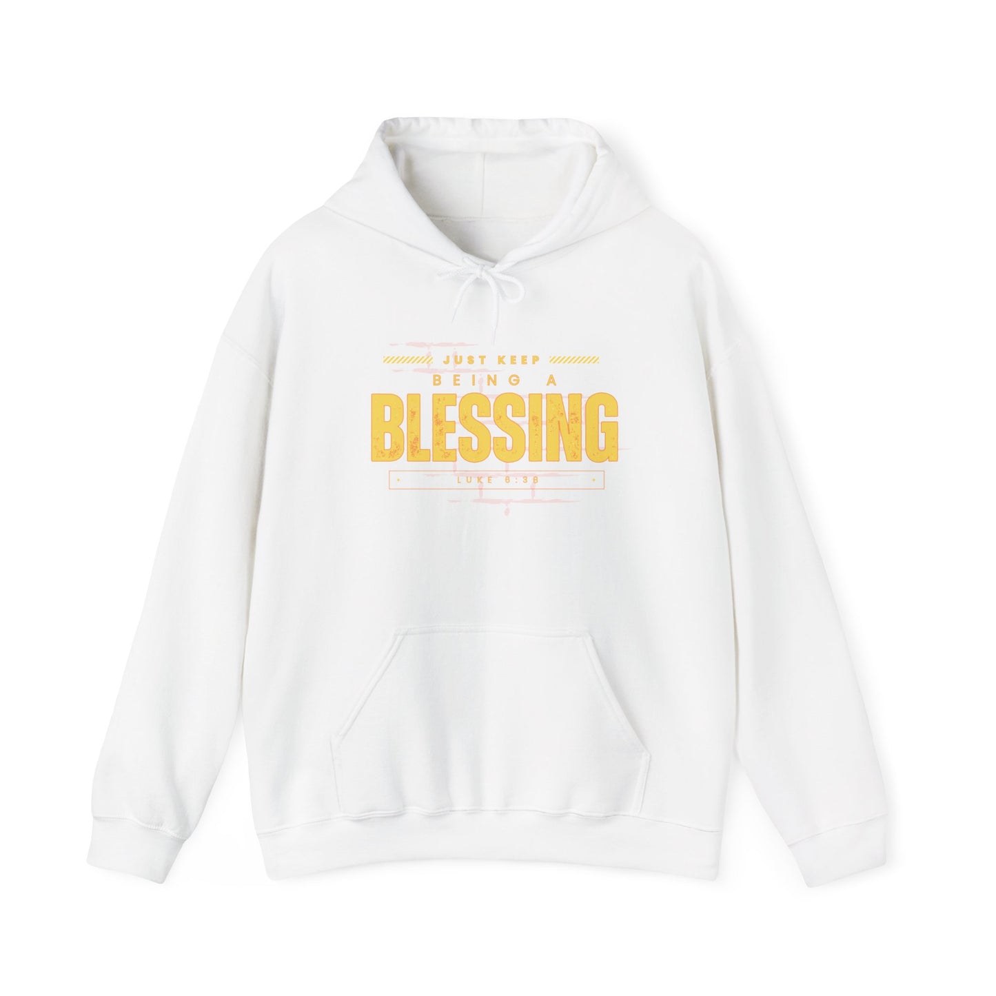 Be A Blessing Luke 6:38 Unisex Heavy Blend™ Hooded Sweatshirt, Faith Clothing, Christian Gift, Spiritual Wear, Faithful Gift