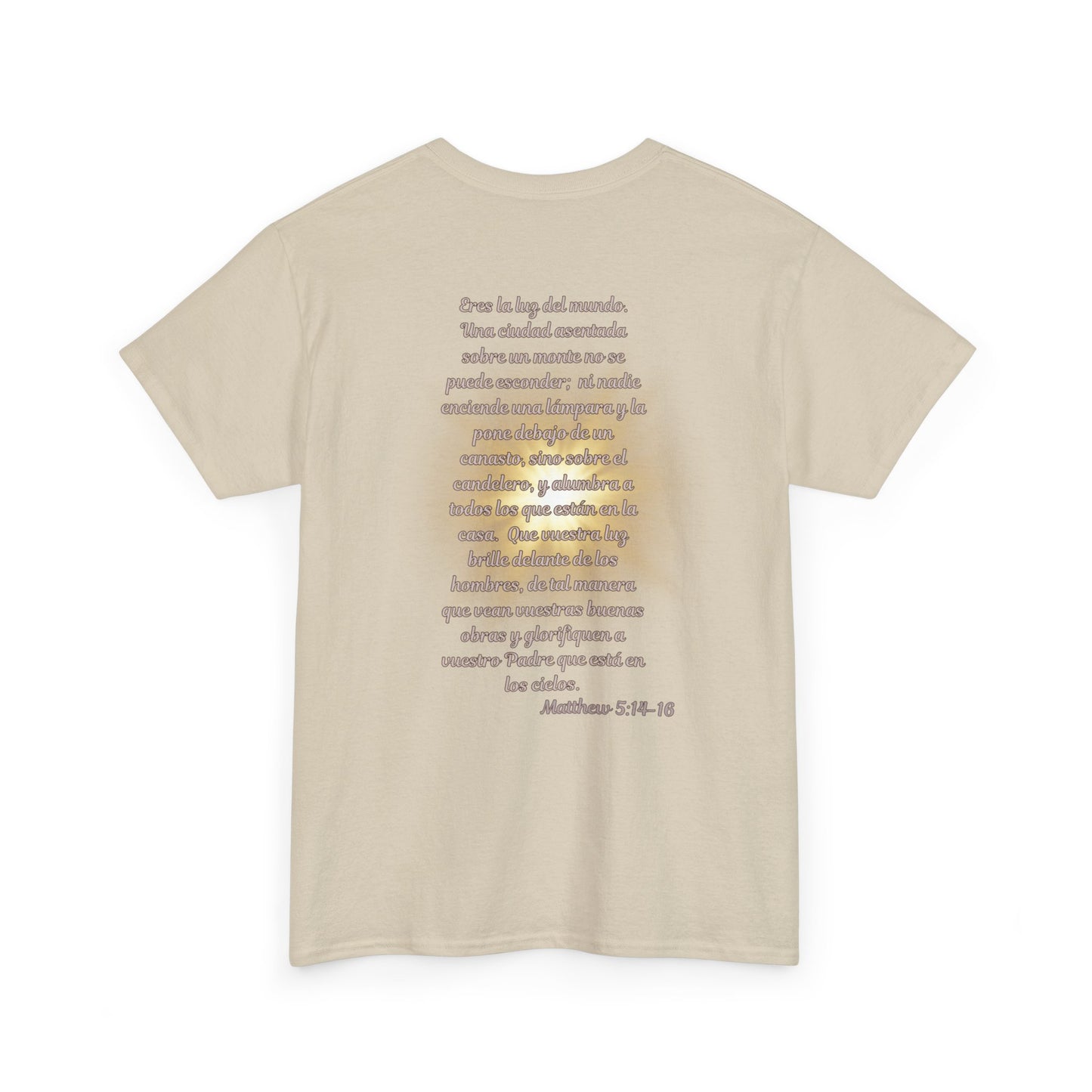 Light of Jesus Unisex Heavy Cotton Prayer T-shirt, Scripture Tee, Faith-based Shirt, Christian Gift