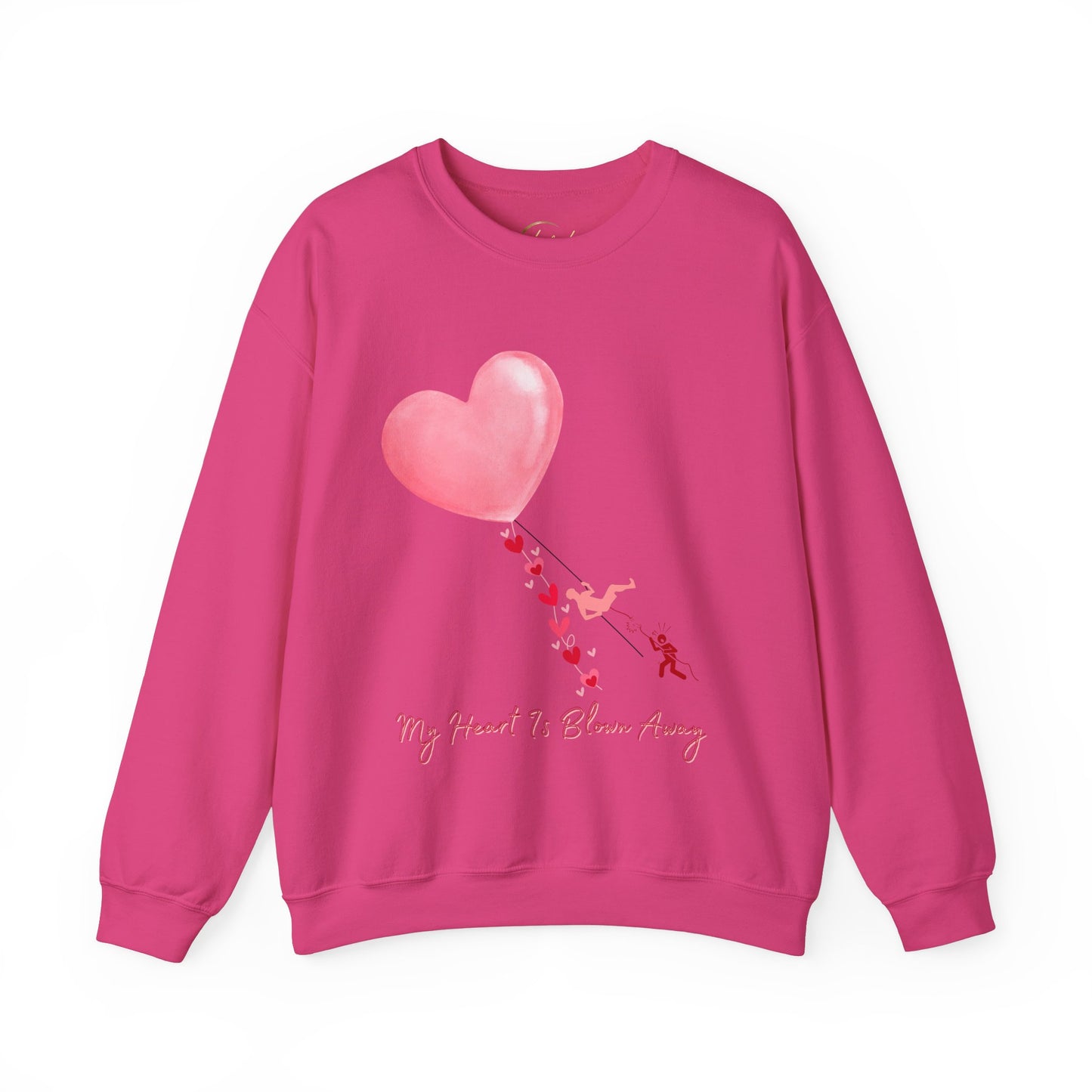 Heart Blown Away Sweatshirt, Love Pullover, Valentine's Day Jumper, Romantic Sweater, Cozy Top for Couples