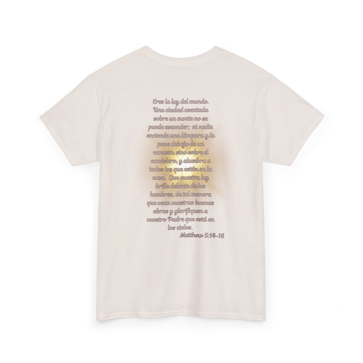 Light of Jesus Unisex Heavy Cotton Prayer T-shirt, Scripture Tee, Faith-based Shirt, Christian Gift