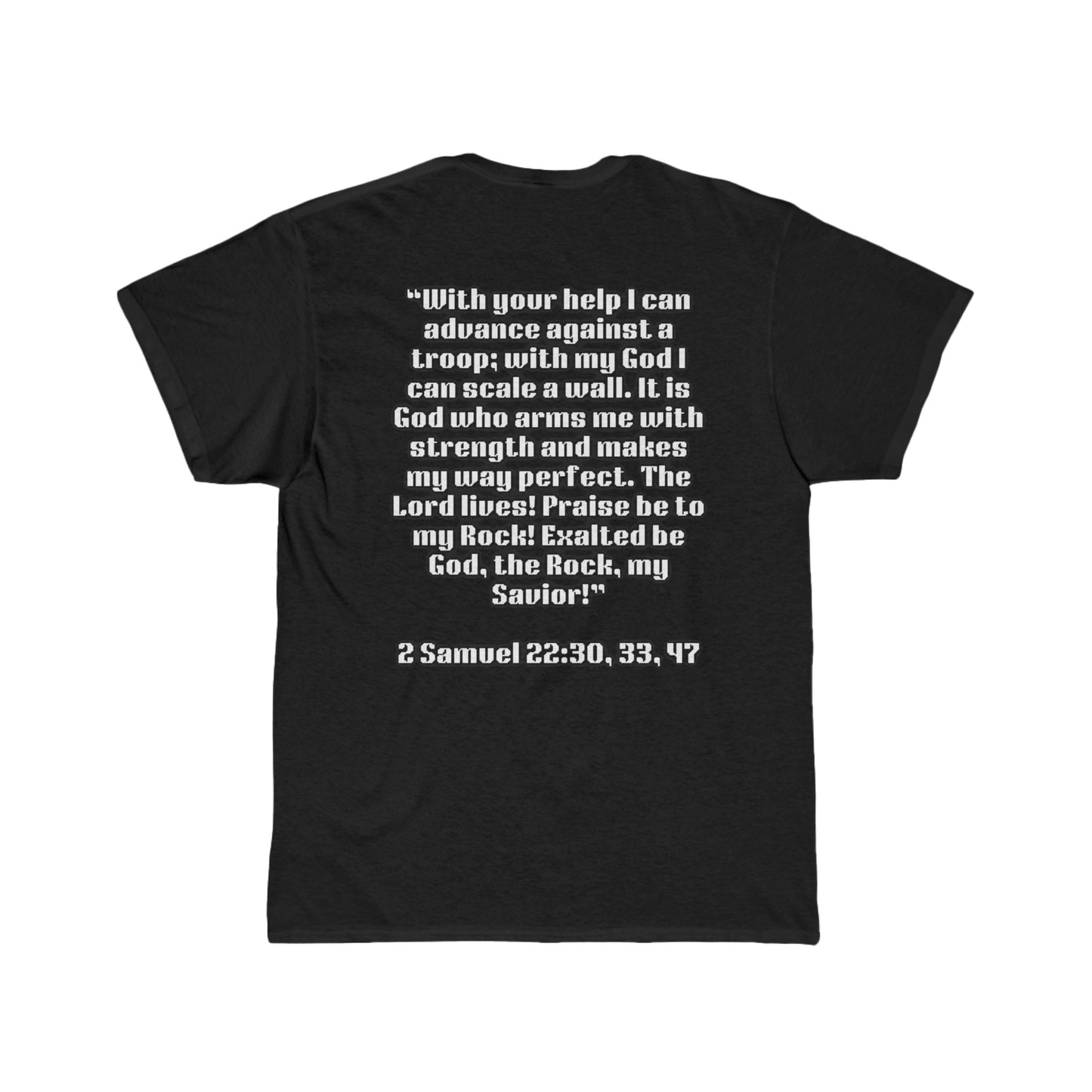 Covered II 2 Samuel 22:30, 33, 47 Men's Short Sleeve Tee