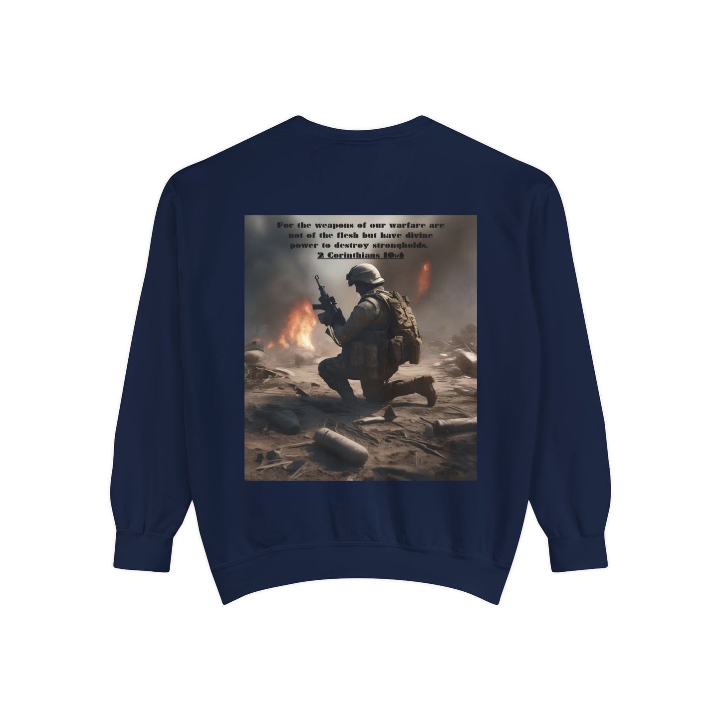 Mens Prayer Warrior Unisex Garment-Dyed Sweatshirt