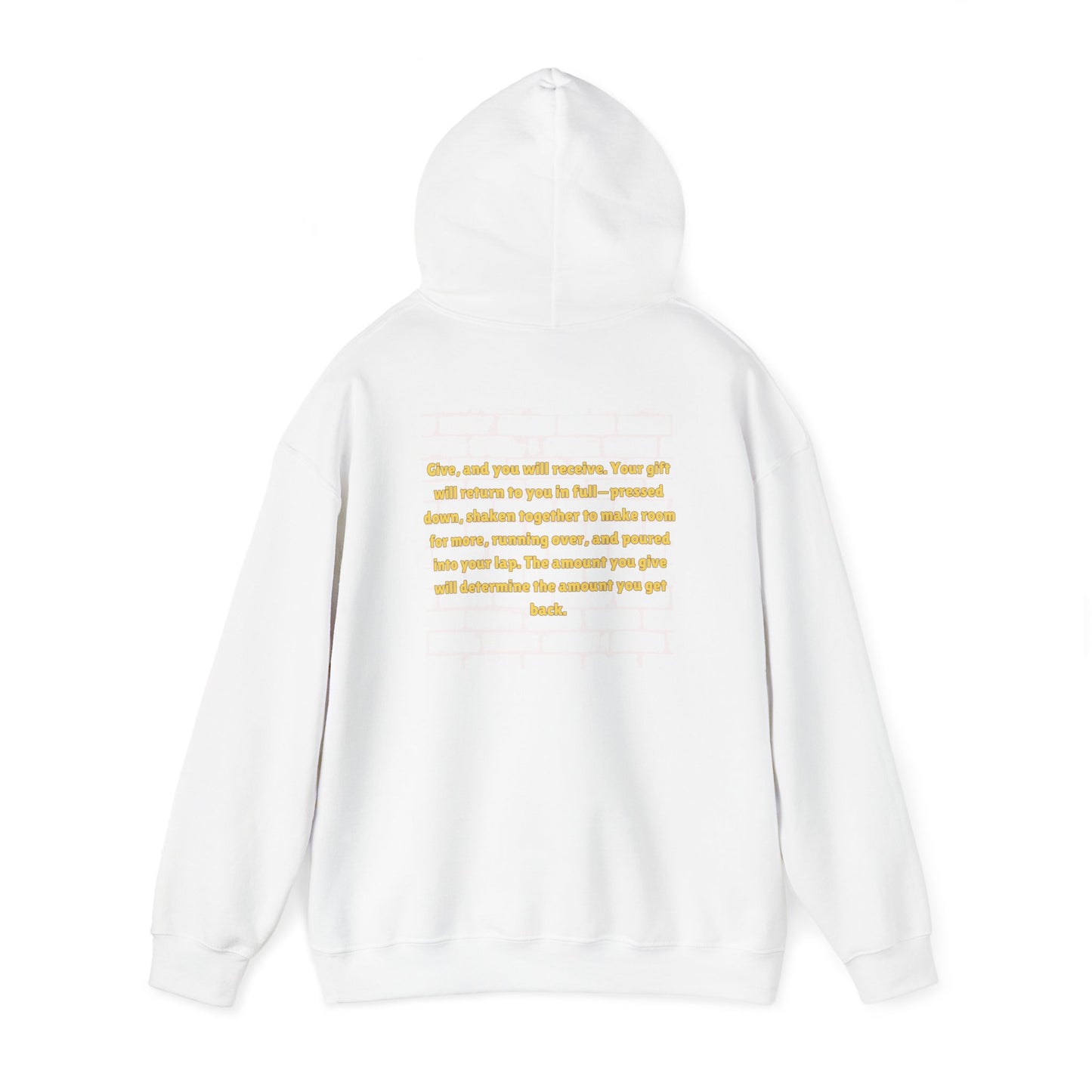 Be A Blessing Luke 6:38 Unisex Heavy Blend™ Hooded Sweatshirt, Faith Clothing, Christian Gift, Spiritual Wear, Faithful Gift