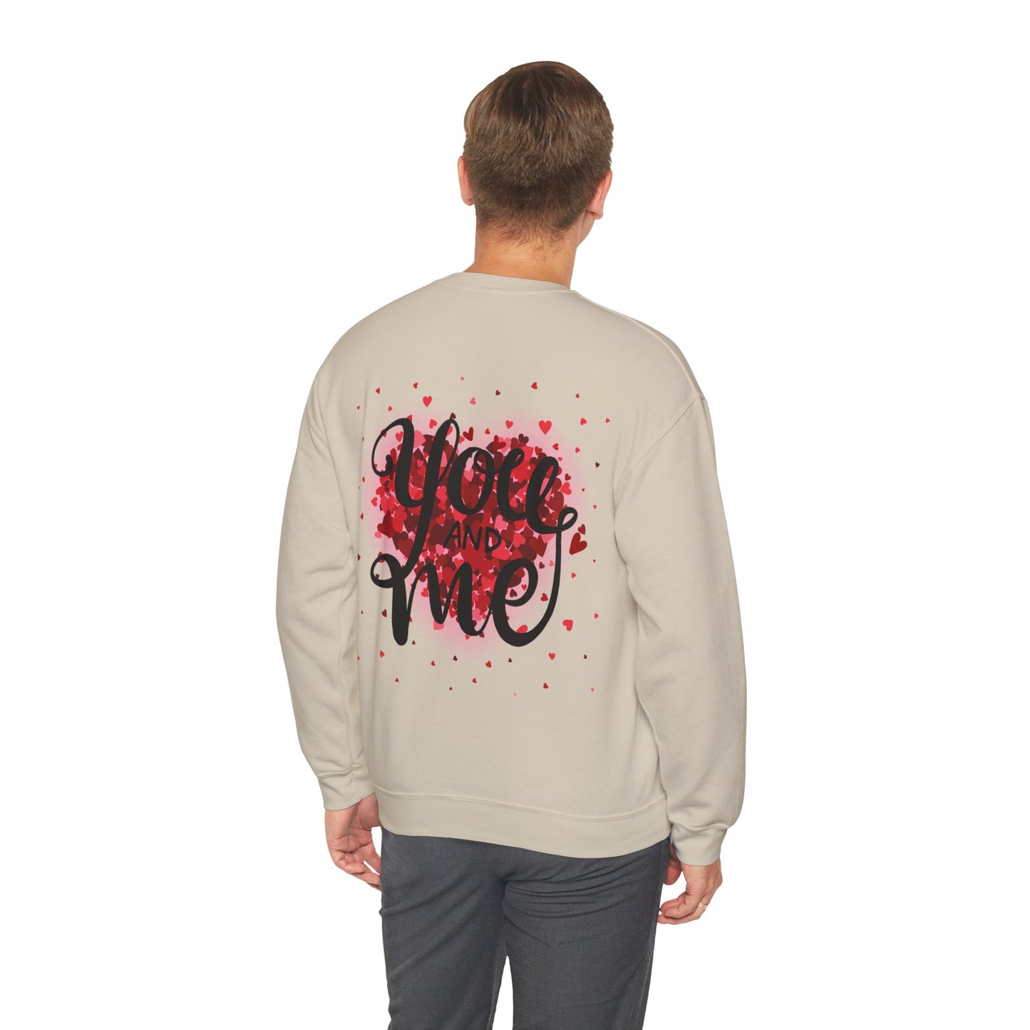 Heart Design Crewneck Sweatshirt - I Love You Valentine's Day Gift