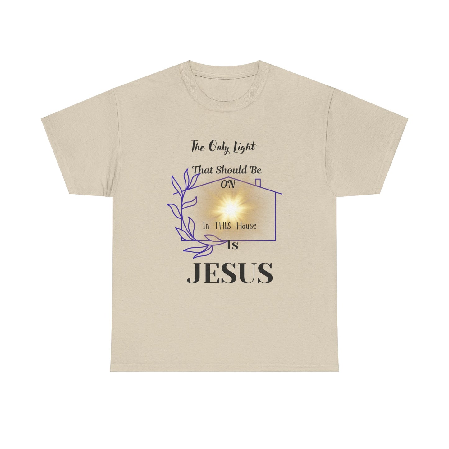 Light of Jesus Unisex Heavy Cotton Prayer T-shirt, Scripture Tee, Faith-based Shirt, Christian Gift