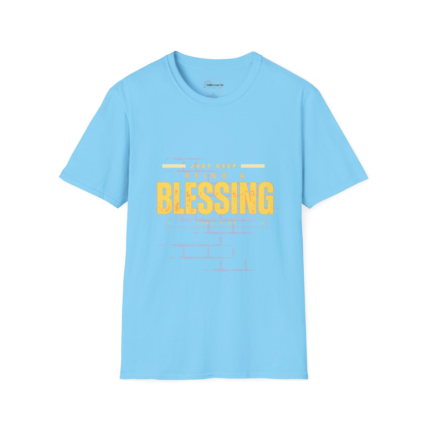 Be A Blessing Luke 6:38, Inspirational T shirts for Men's, Motivational Shirt Softstyle T-Shirt, Inspirational Shirt, Bible Verse Shirt