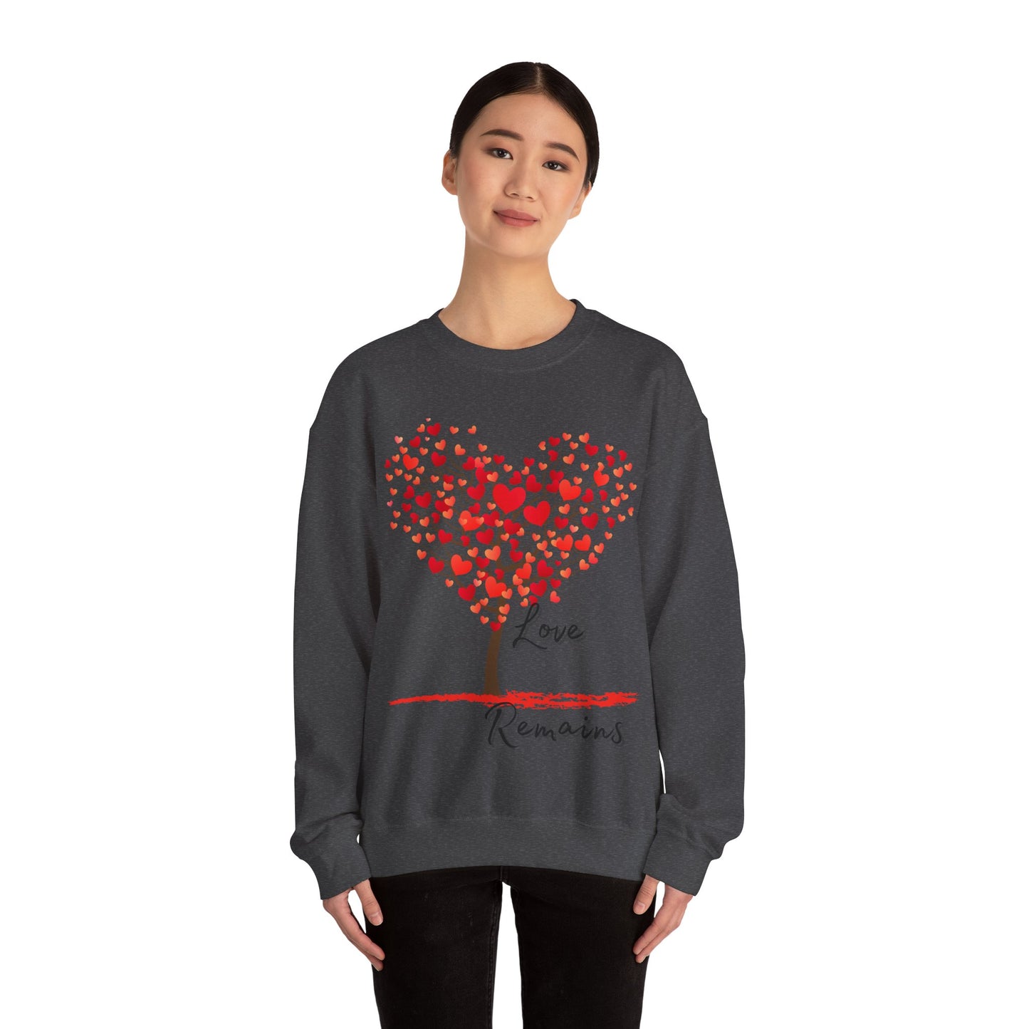 Love remains 1st Corinthians 13:13 Saint Valentine's Day Sweatshirt, Unisex Crewneck Jumper, Heartfelt Christian Gift,