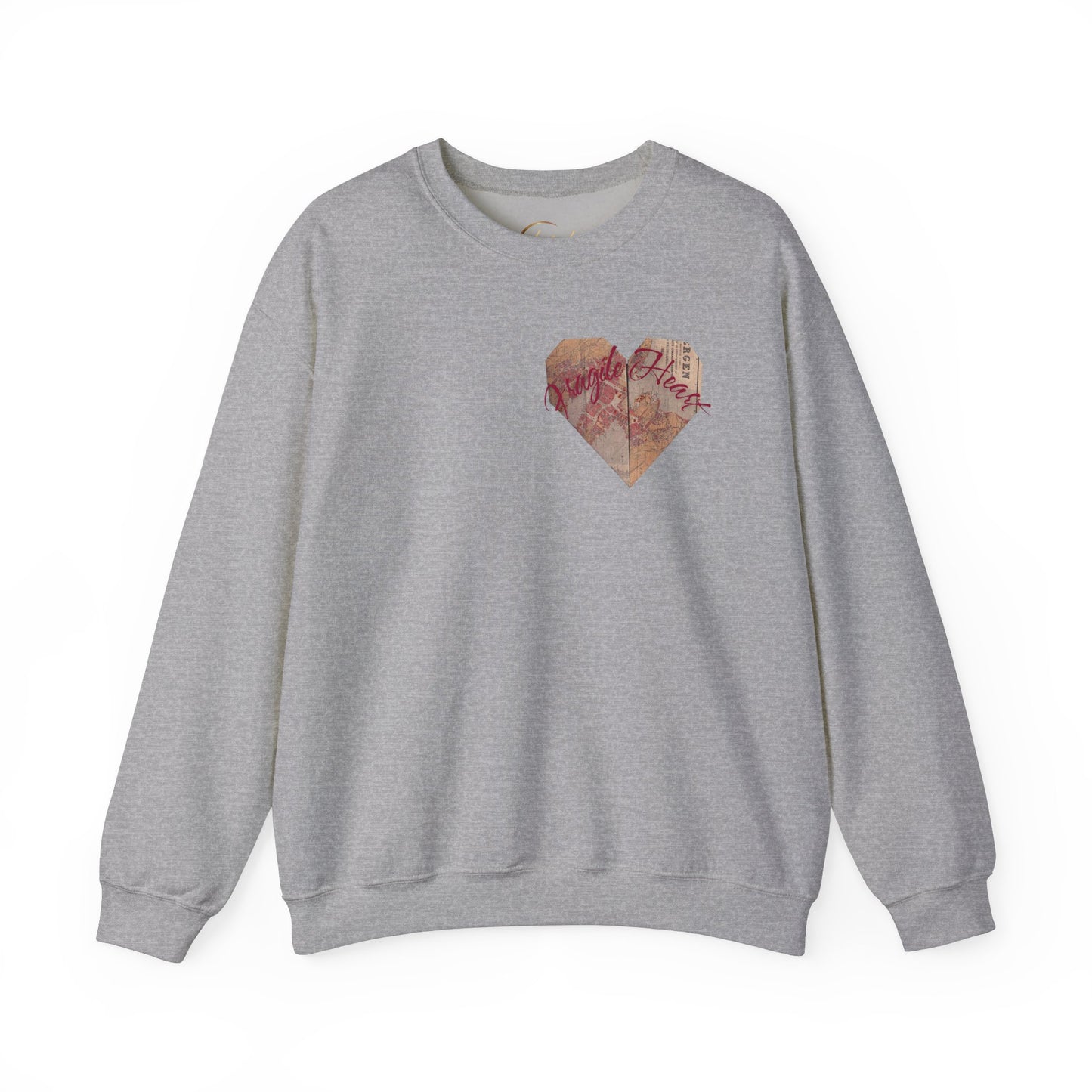 Fragile Heart Sweatshirt, Valentine's Day Gift, Love Crewneck, Unisex Pullover, Romantic Jumper, Heart Design Top