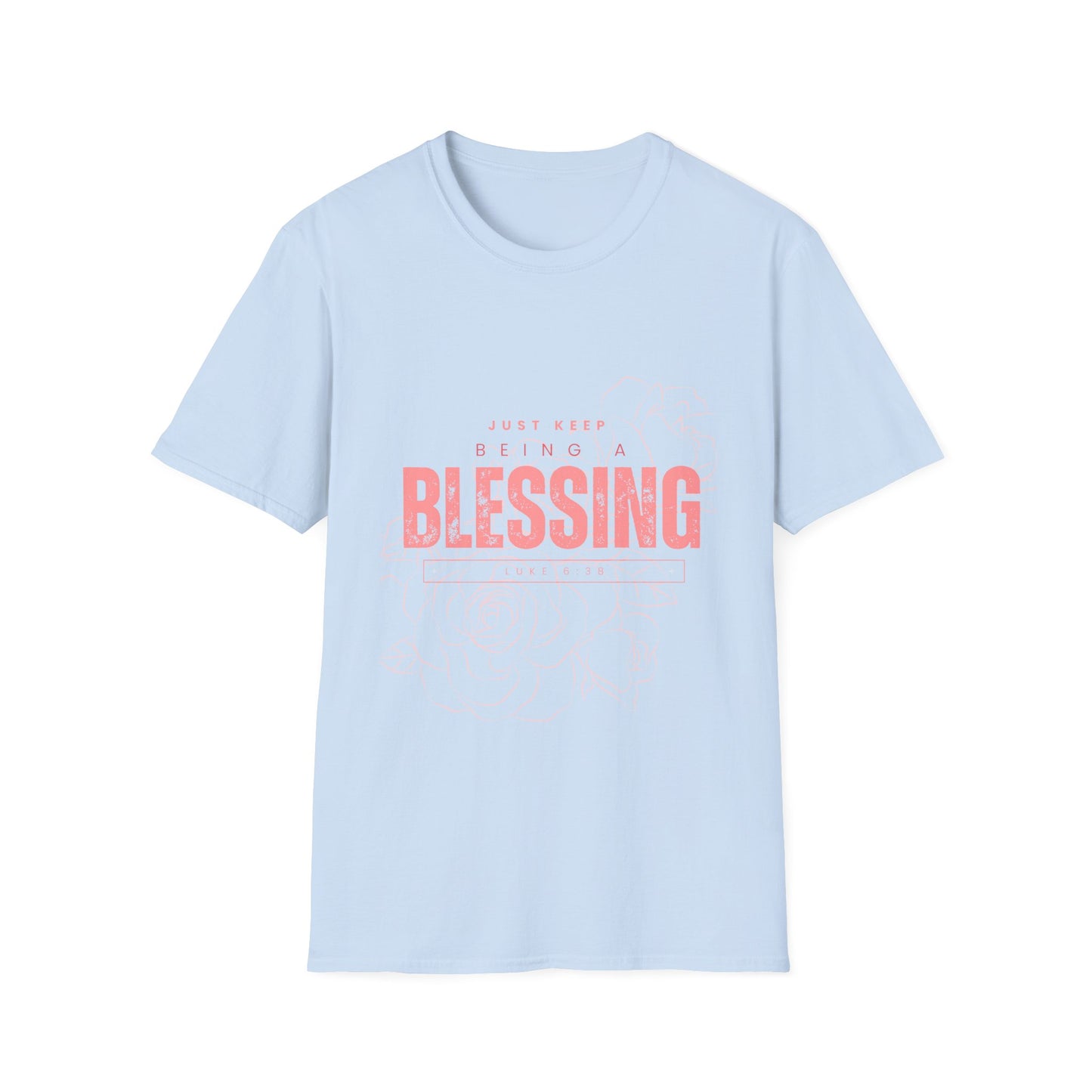 Women's Be A Blessing, Inspirational T shirts Motivational Shirt Softstyle T-Shirt