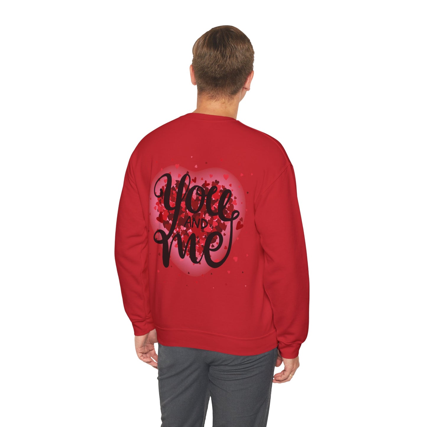 Heart Design Crewneck Sweatshirt - I Love You Valentine's Day Gift