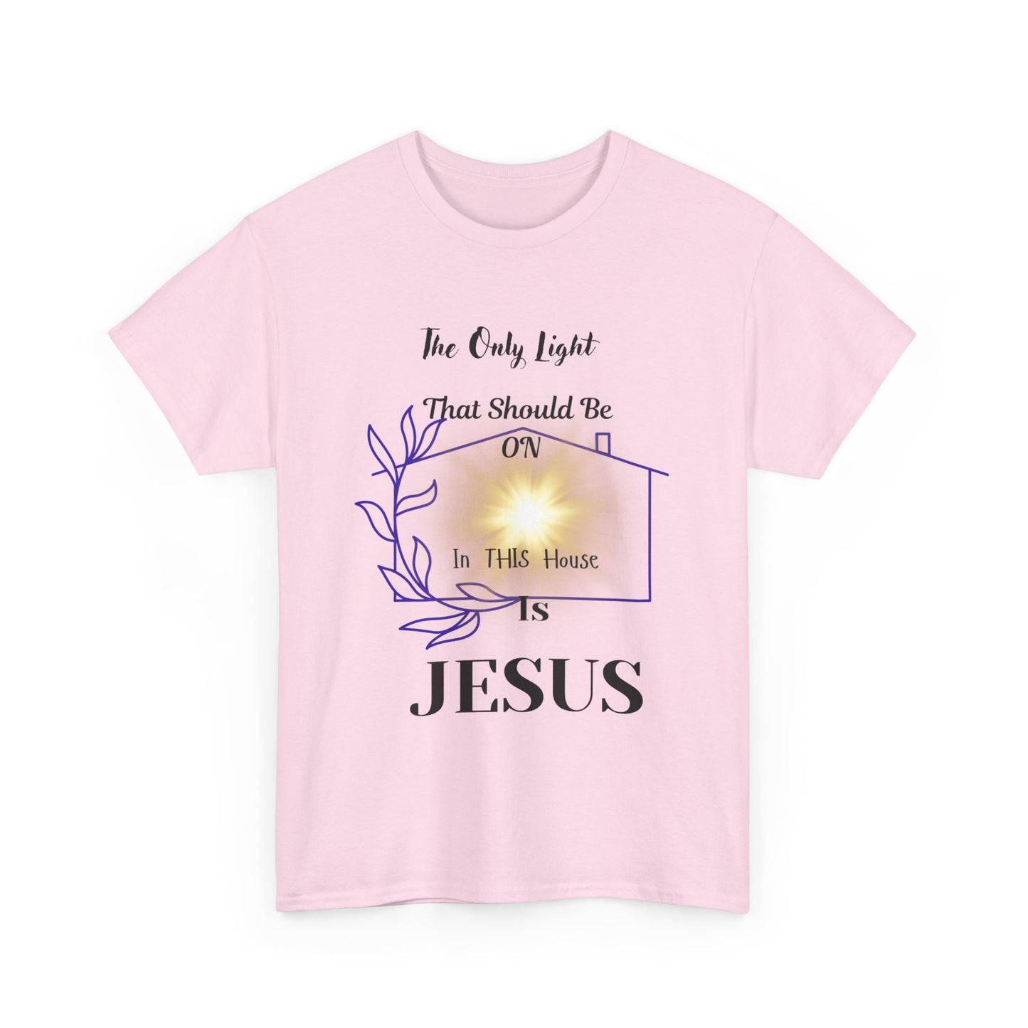 Light of Jesus Unisex Heavy Cotton Prayer T-shirt, Scripture Tee, Faith-based Shirt, Christian Gift