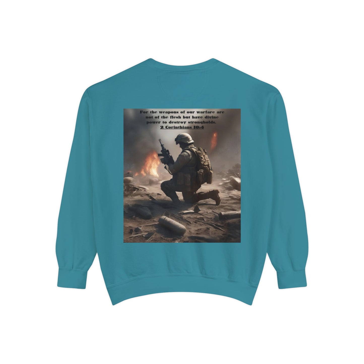 Mens Prayer Warrior Unisex Garment-Dyed Sweatshirt