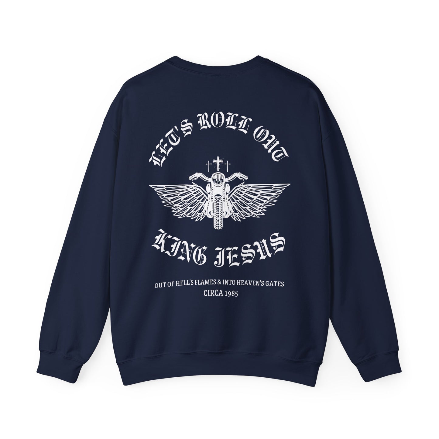 Customizable Roll Out With Jesus Crewneck Sweatshirt, Custom Baptism Date, Christian Apparel, Unisex Jumper, Gift for