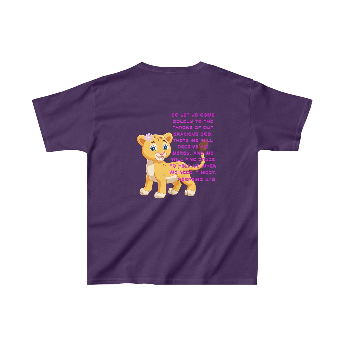 Be Bold Lioness Girls Hebrews 4:16 - Kids Heavy Cotton™ Tee