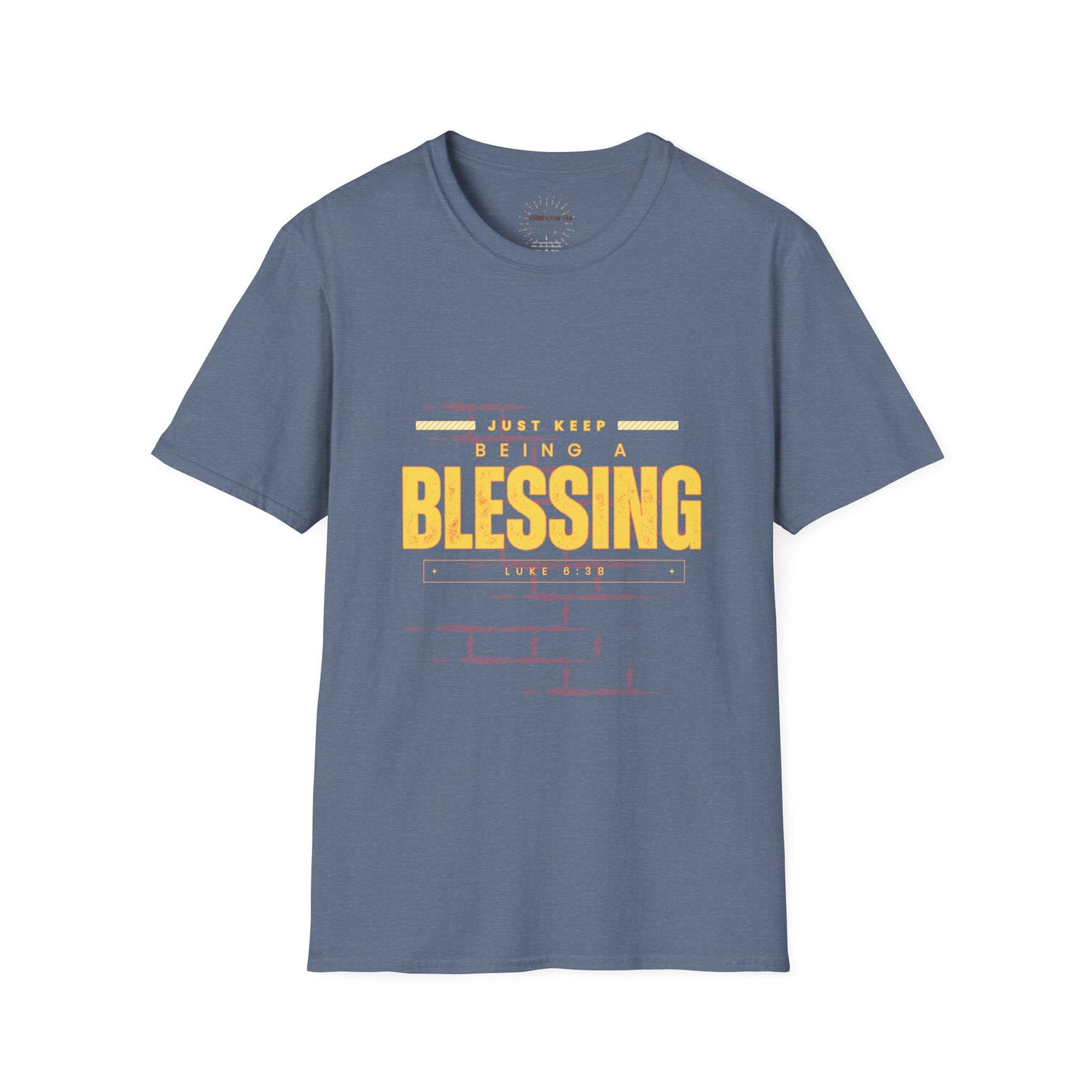 Be A Blessing Luke 6:38, Inspirational T shirts for Men's, Motivational Shirt Softstyle T-Shirt, Inspirational Shirt, Bible Verse Shirt