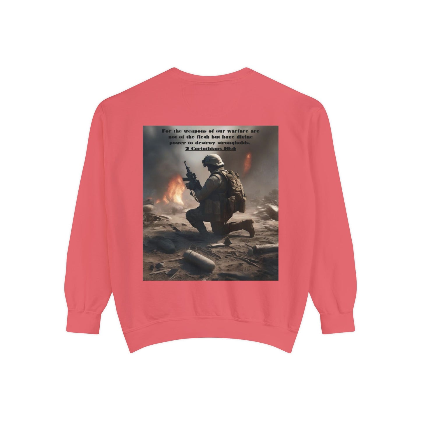 Mens Prayer Warrior Unisex Garment-Dyed Sweatshirt