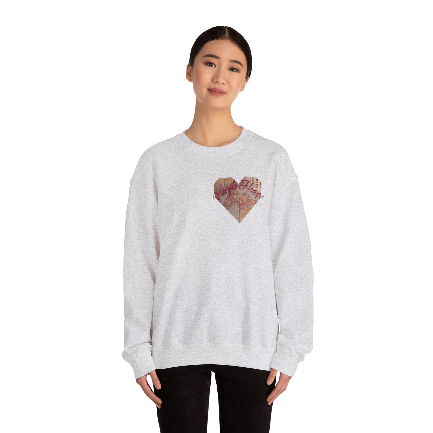 Fragile Heart Sweatshirt, Valentine's Day Gift, Love Crewneck, Unisex Pullover, Romantic Jumper, Heart Design Top