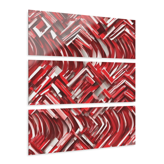 Shades of Red Horizon of Acrylic Prints (Triptych)