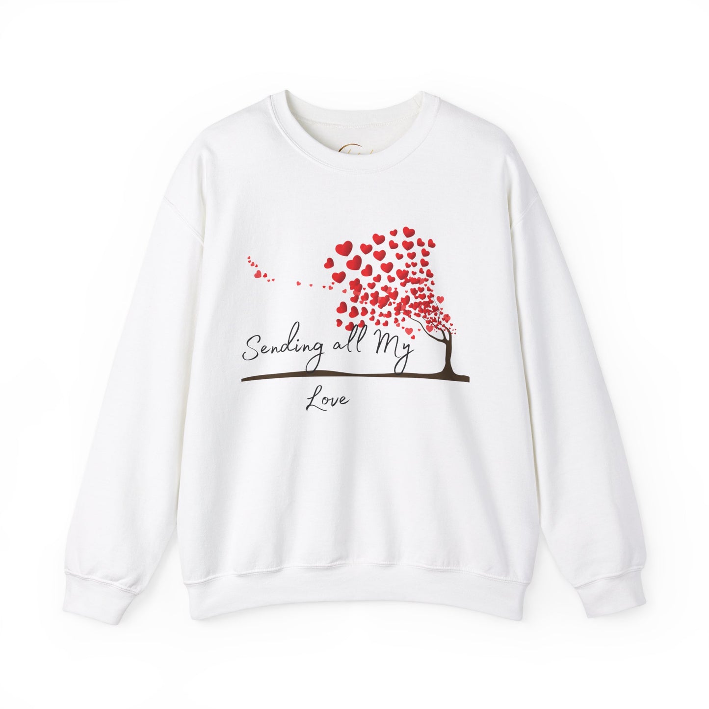 Love-filled Sweatshirt, Valentine's Day Gift, Heart Design Jumper, Romantic Crewneck, Couples Apparel