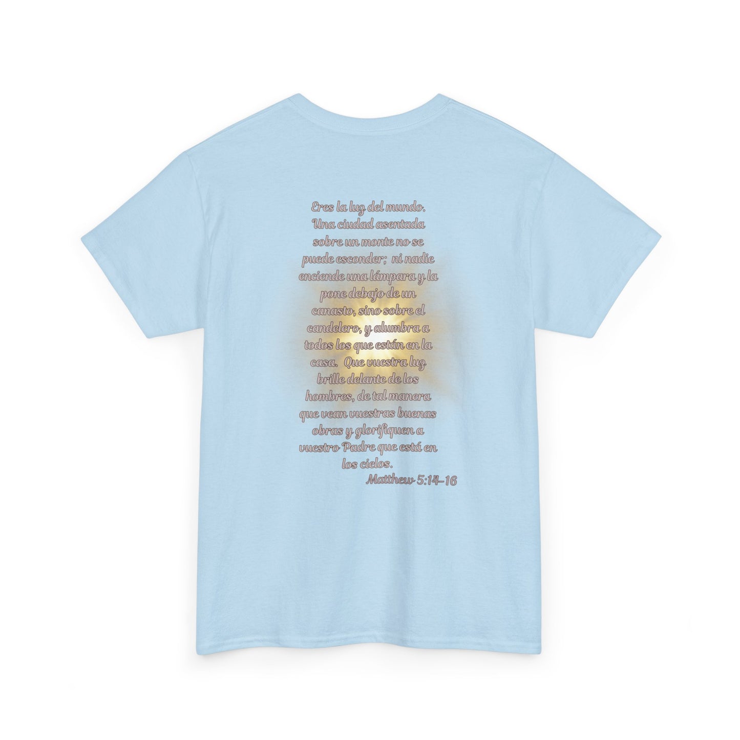 Light of Jesus Unisex Heavy Cotton Prayer T-shirt, Scripture Tee, Faith-based Shirt, Christian Gift