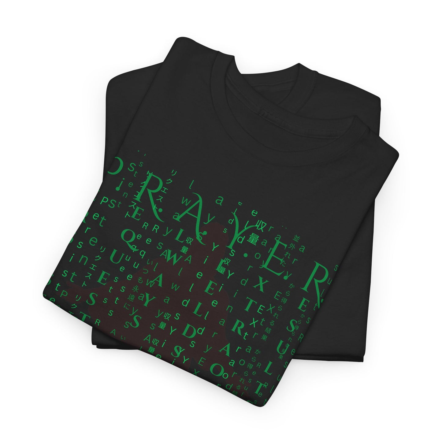 PRAYER The Matrix Inspired Luke 11:9-10 Unisex Heavy Cotton Tee