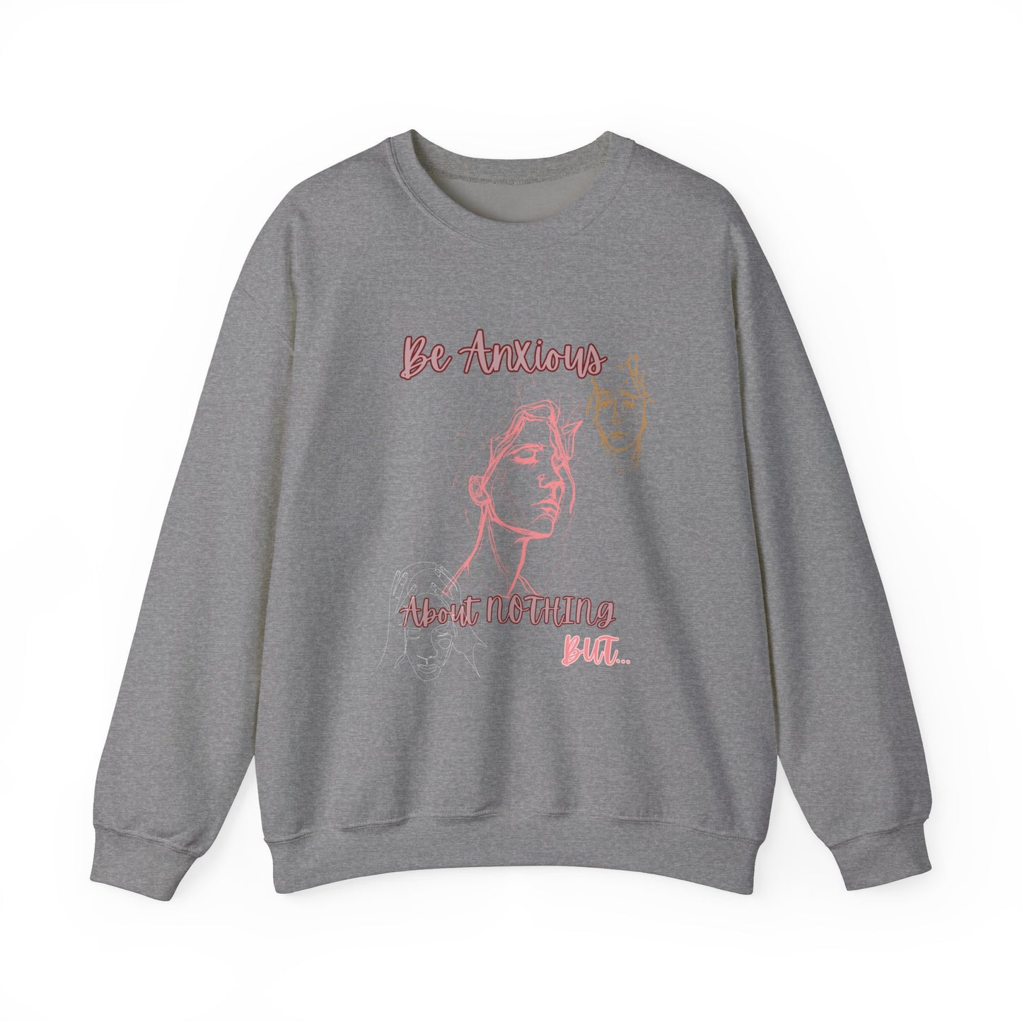 Combat Anxiety Phillipians 4:6-7 - Women's Unisex Heavy Blend™ Crewneck Sweatshirt