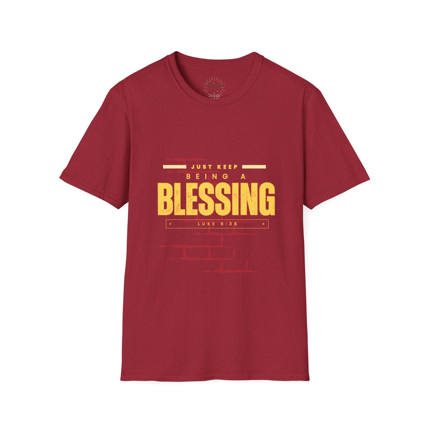 Be A Blessing Luke 6:38, Inspirational T shirts for Men's, Motivational Shirt Softstyle T-Shirt, Inspirational Shirt, Bible Verse Shirt