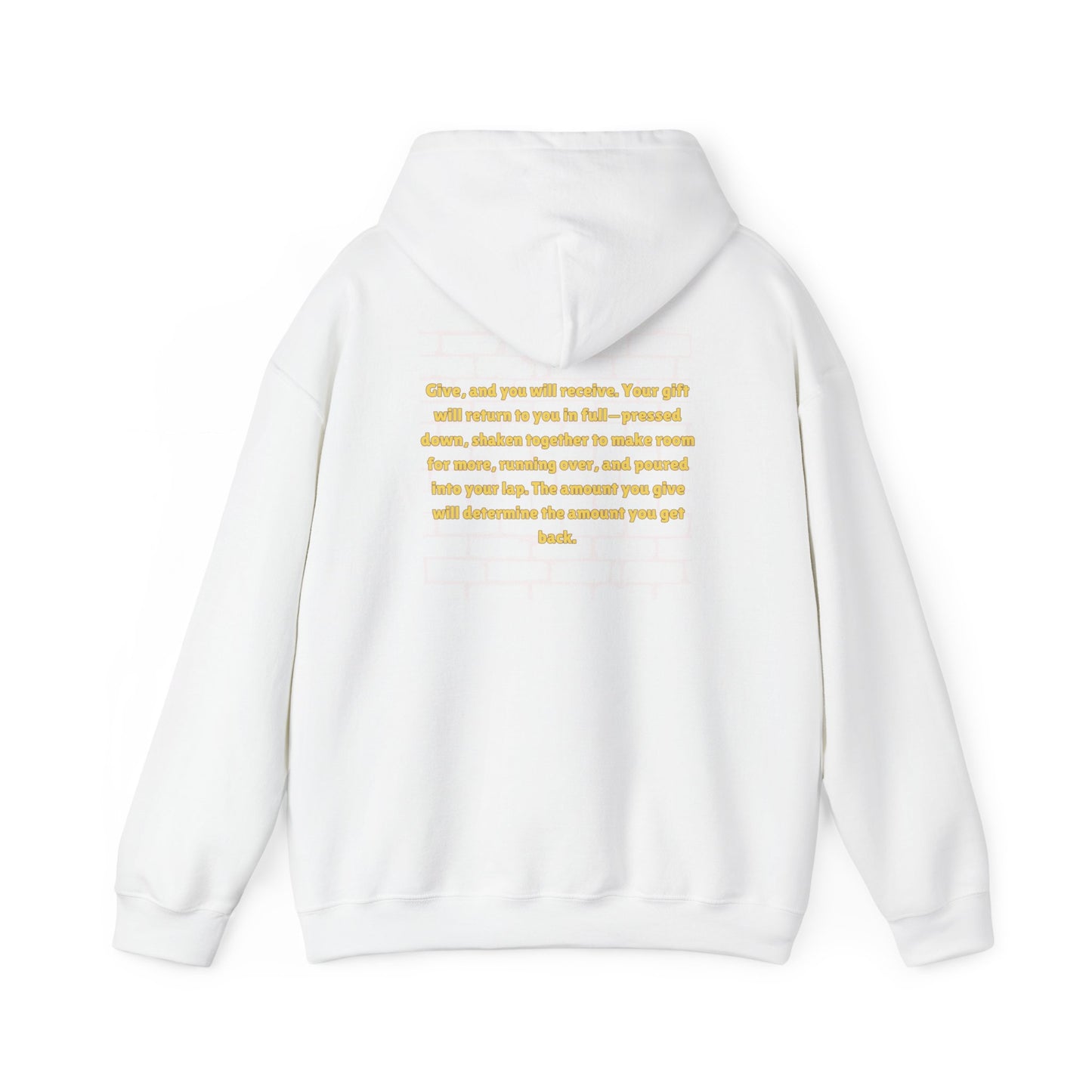 Be A Blessing Luke 6:38 Unisex Heavy Blend™ Hooded Sweatshirt, Faith Clothing, Christian Gift, Spiritual Wear, Faithful Gift