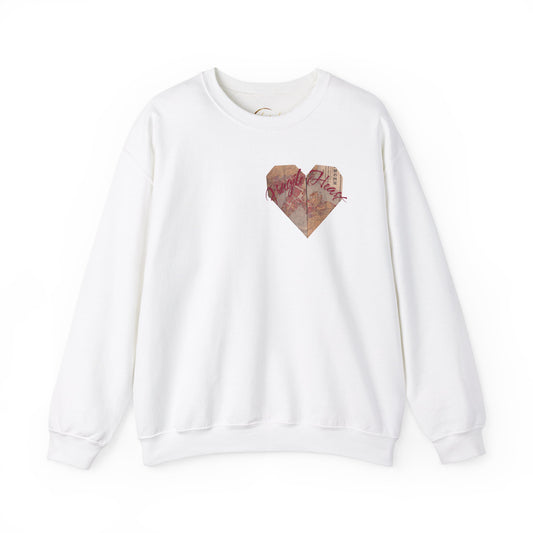 Fragile Heart Sweatshirt, Valentine's Day Gift, Love Crewneck, Unisex Pullover, Romantic Jumper, Heart Design Top