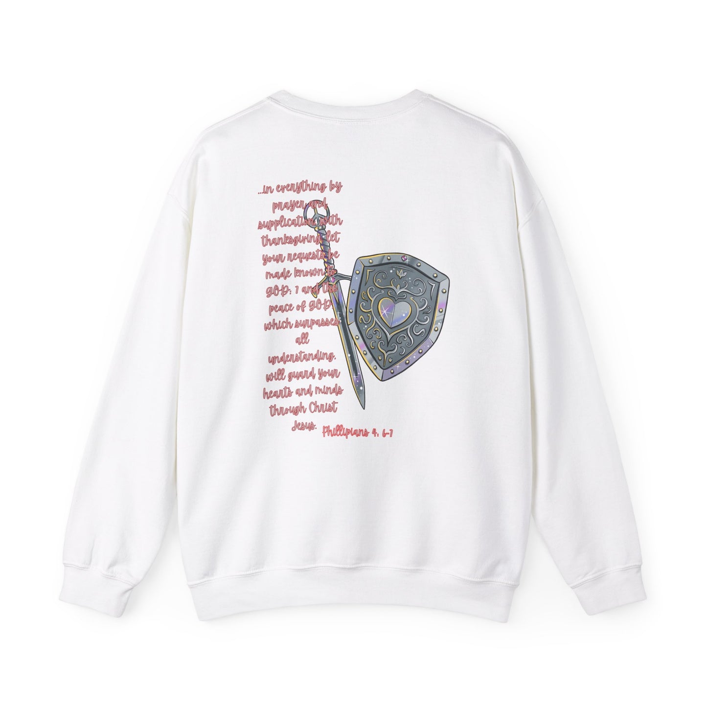 Combat Anxiety Phillipians 4:6-7 - Women's Unisex Heavy Blend™ Crewneck Sweatshirt