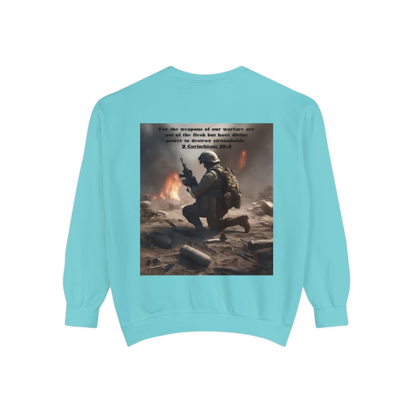 Mens Prayer Warrior Unisex Garment-Dyed Sweatshirt