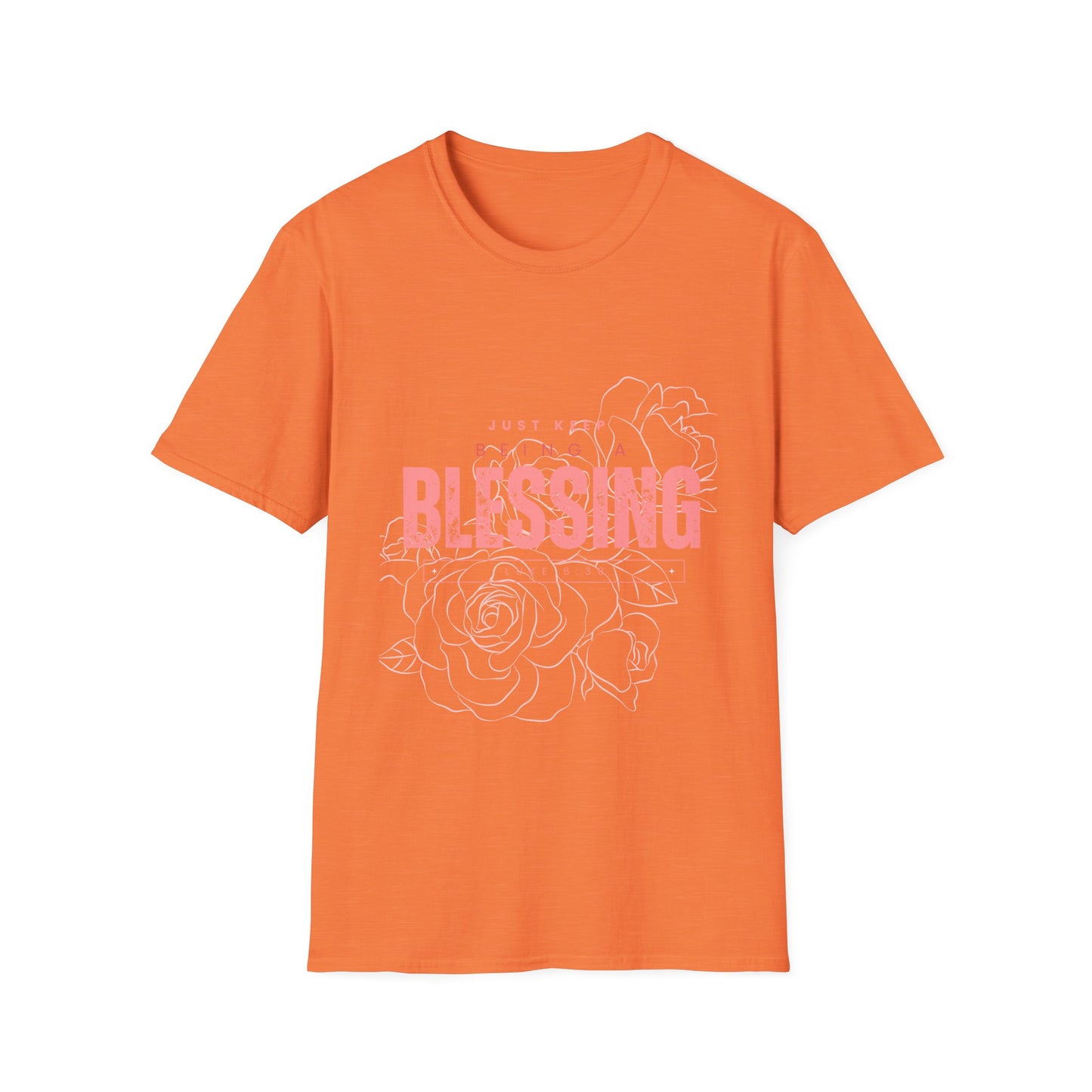 Women's Be A Blessing, Inspirational T shirts Motivational Shirt Softstyle T-Shirt