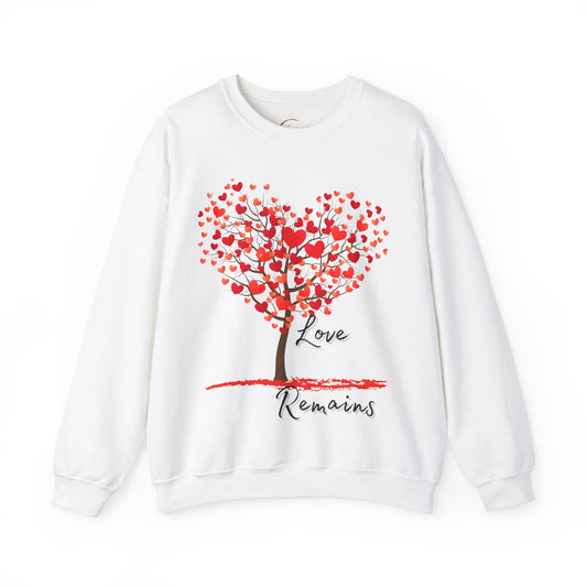 Love remains 1st Corinthians 13:13 Saint Valentine's Day Sweatshirt, Unisex Crewneck Jumper, Heartfelt Christian Gift,