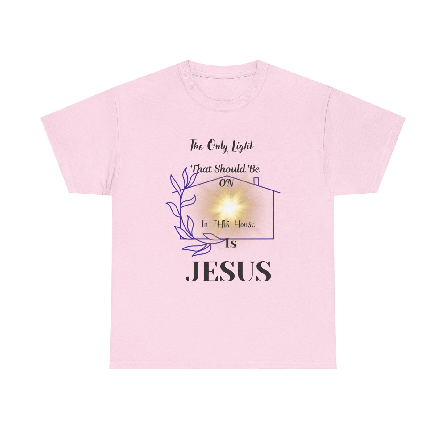 Light of Jesus Unisex Heavy Cotton Prayer T-shirt, Scripture Tee, Faith-based Shirt, Christian Gift