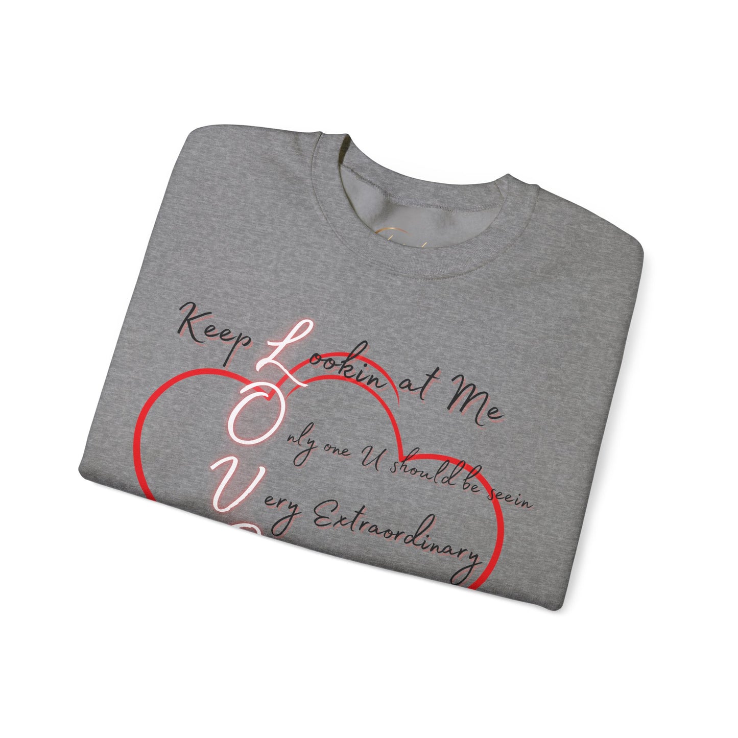 Valentine's LOVE Sweatshirt, Heart Love Crewneck, Valentines Day Jumper, Romantic Gift Apparel, Unisex Valentine Top