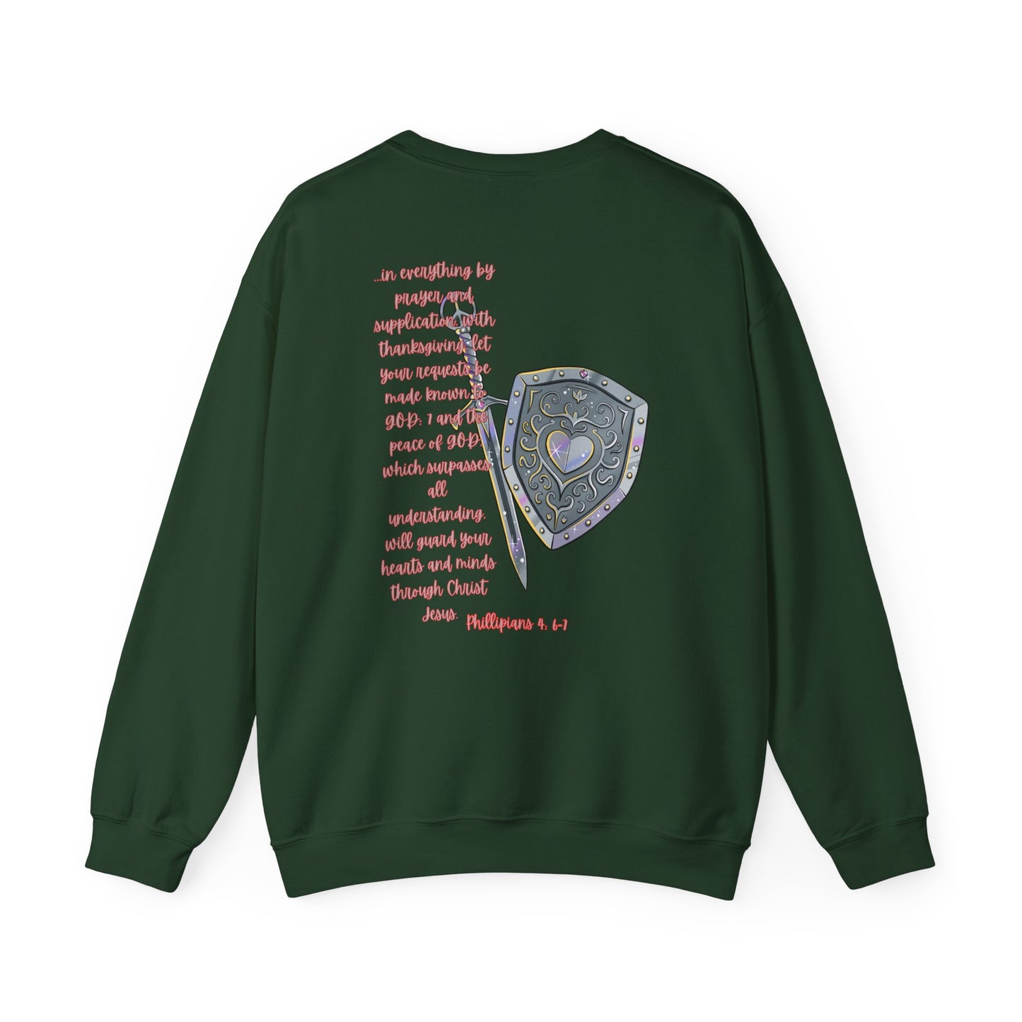 Combat Anxiety Phillipians 4:6-7 - Women's Unisex Heavy Blend™ Crewneck Sweatshirt