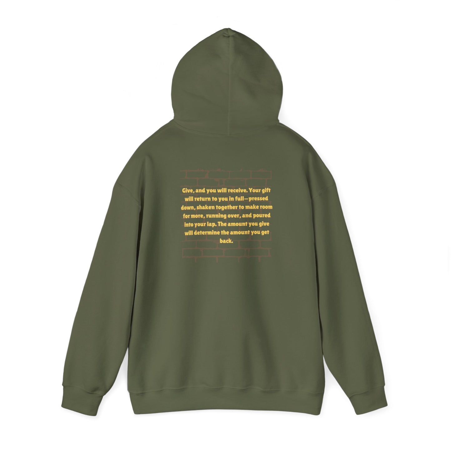 Be A Blessing Luke 6:38 Unisex Heavy Blend™ Hooded Sweatshirt, Faith Clothing, Christian Gift, Spiritual Wear, Faithful Gift