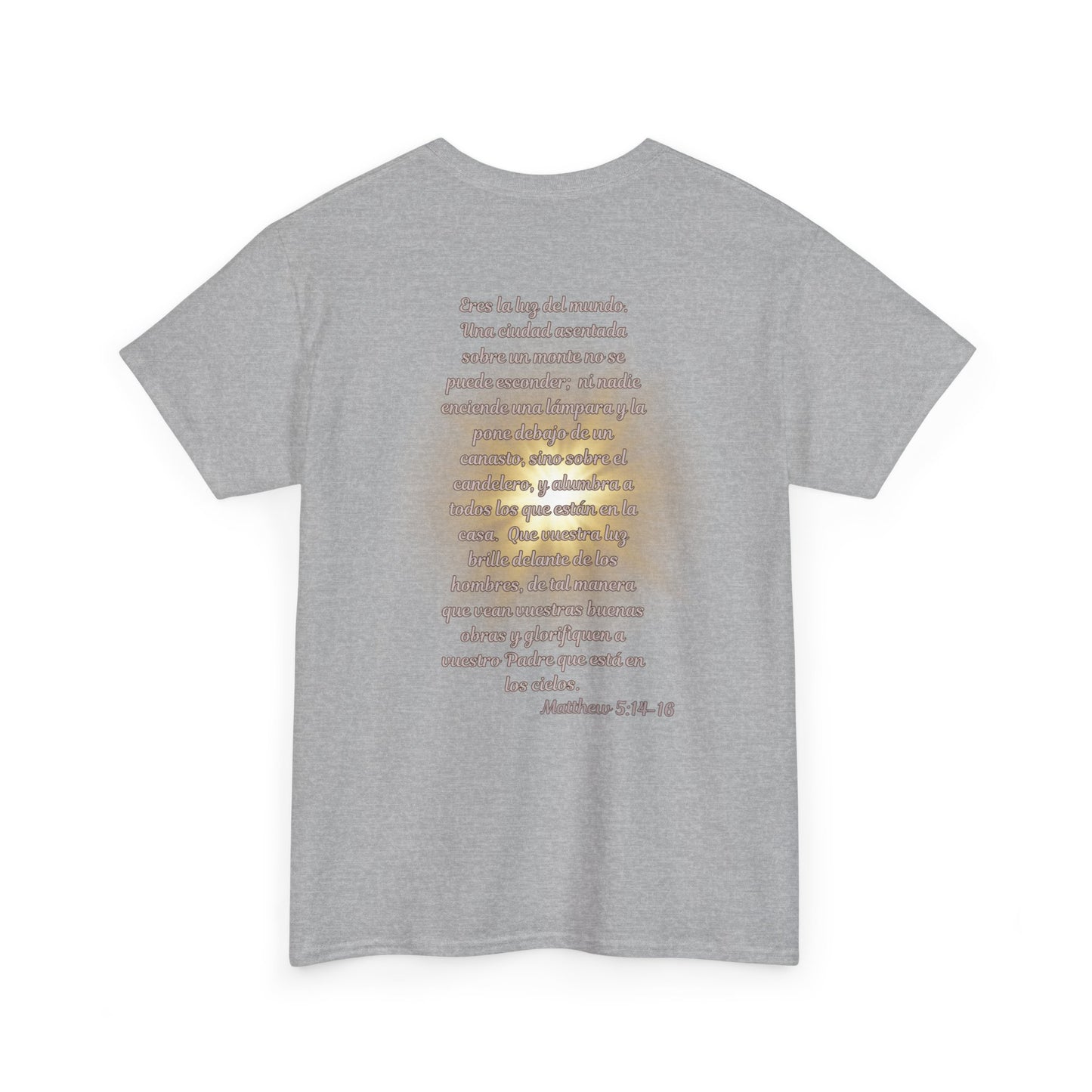 Light of Jesus Unisex Heavy Cotton Prayer T-shirt, Scripture Tee, Faith-based Shirt, Christian Gift