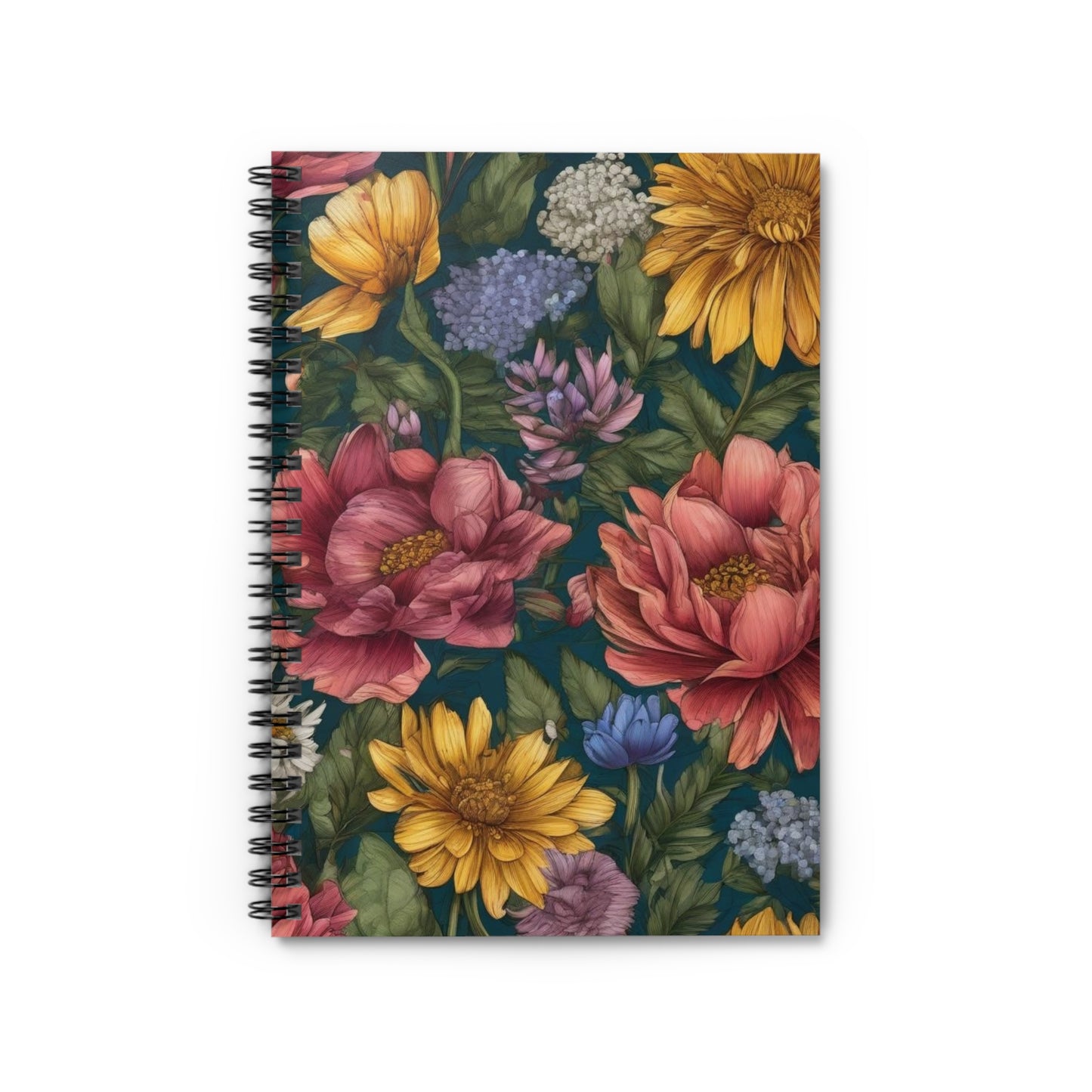 Flowerscape Spiral Notebook - Ruled Line