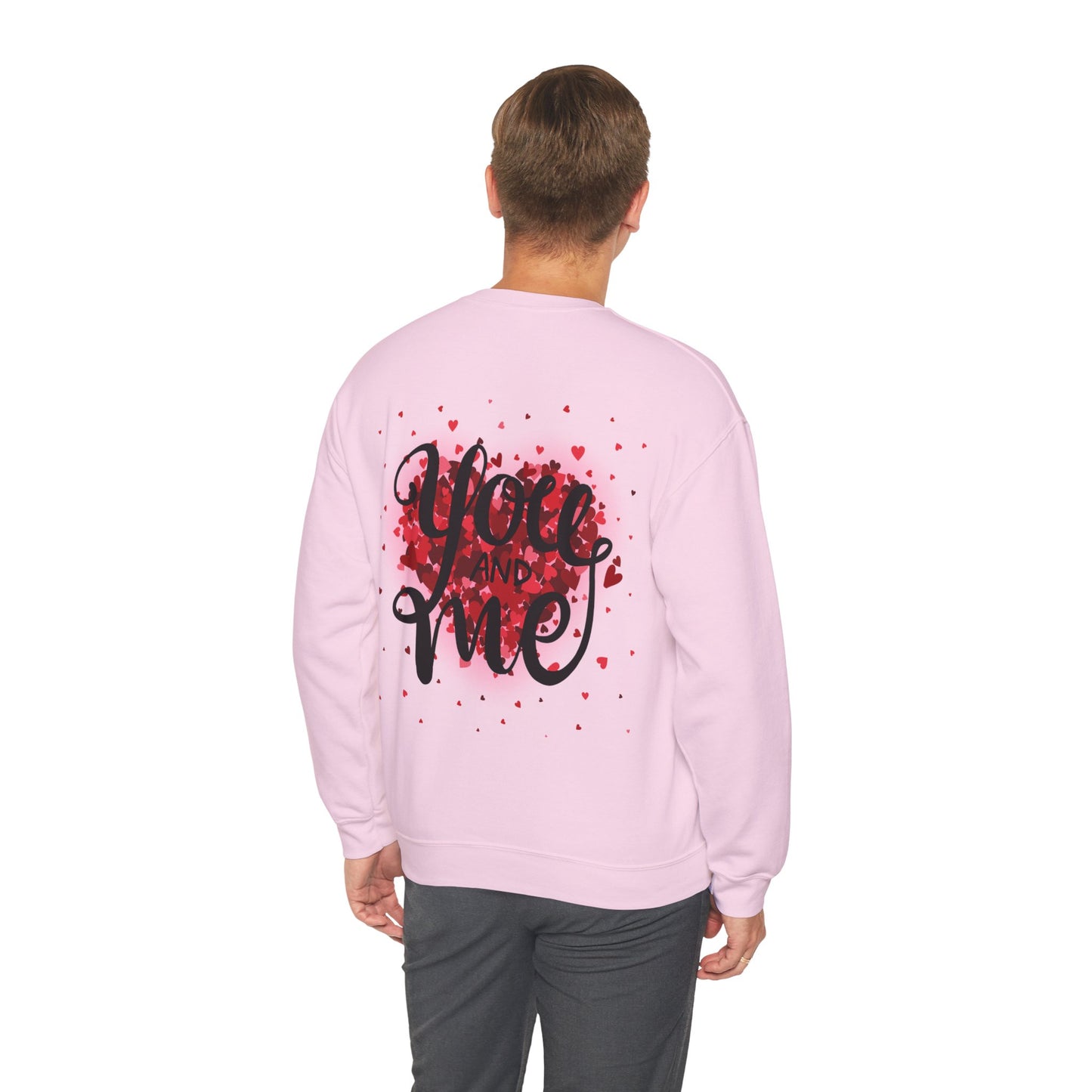 Heart Design Crewneck Sweatshirt - I Love You Valentine's Day Gift