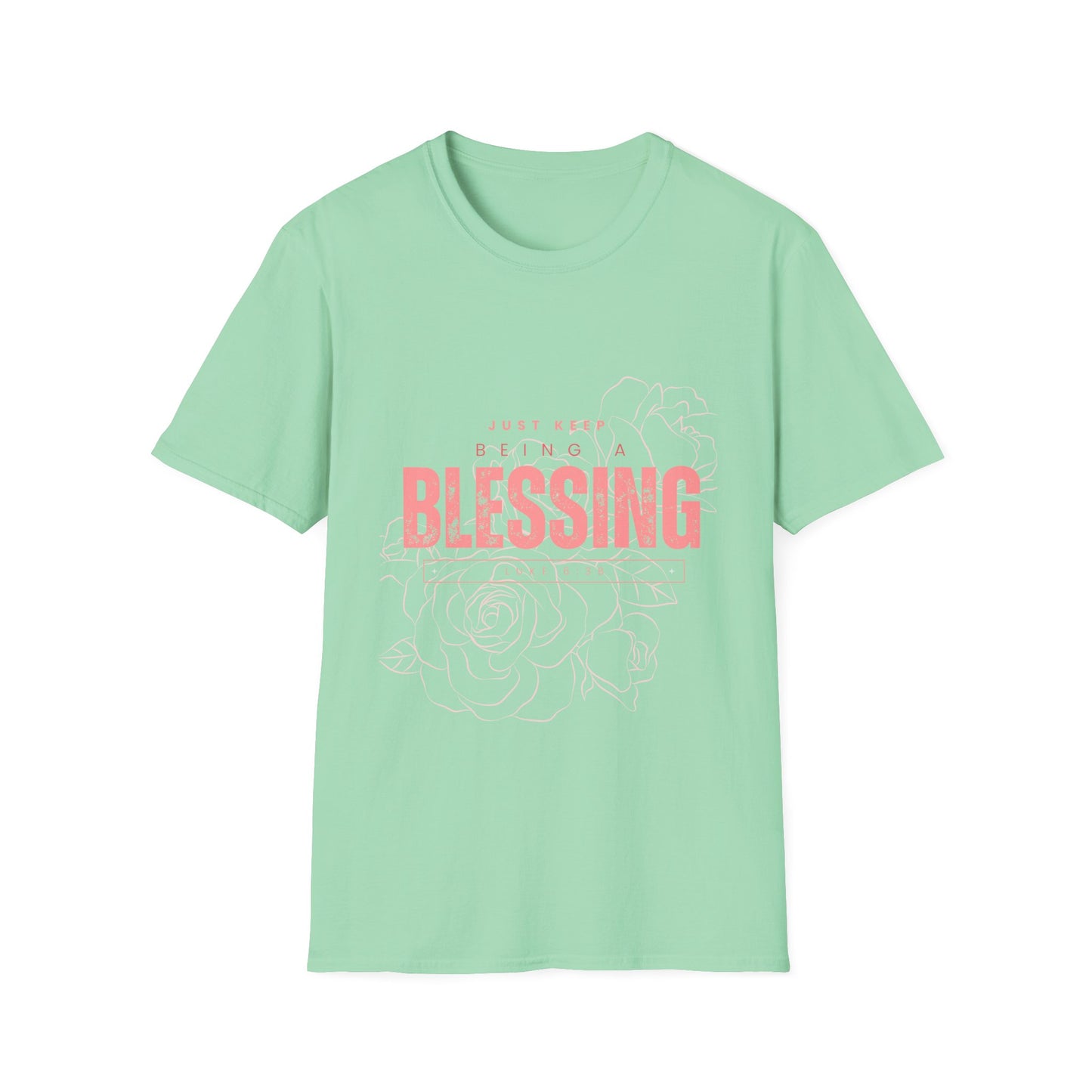 Women's Be A Blessing, Inspirational T shirts Motivational Shirt Softstyle T-Shirt