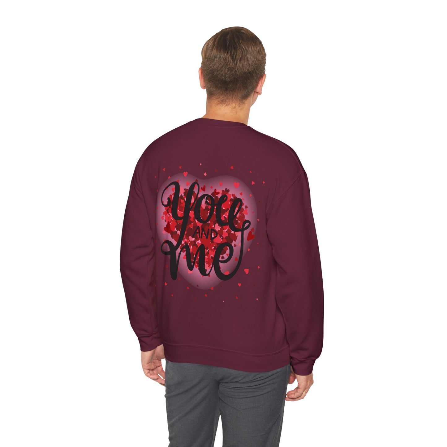 Heart Design Crewneck Sweatshirt - I Love You Valentine's Day Gift