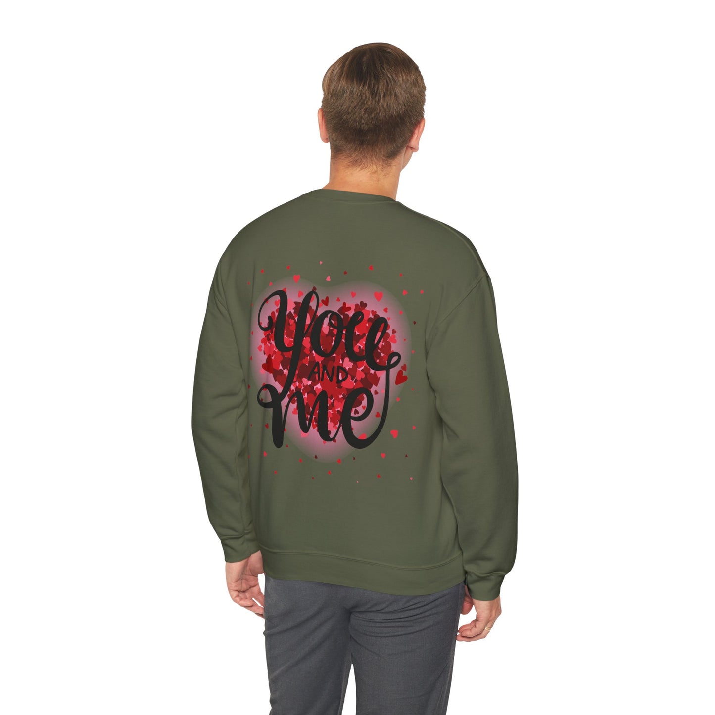 Heart Design Crewneck Sweatshirt - I Love You Valentine's Day Gift